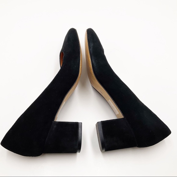 {J. Crew} Black Suede Round Toe Block Heel Pumps - Picture 11 of 16